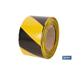 CINTA BALIZAM. AMARILLA/NEGRA 80MM X 200MTS