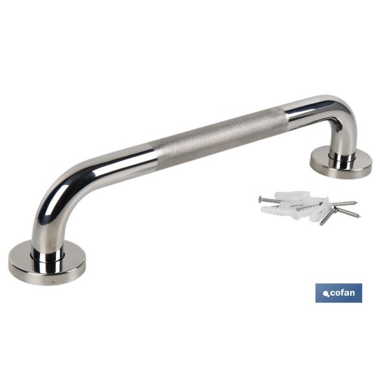 BARRA DE APOYO RECTA ANTIDESLIZANTE DE ACERO INOXIDABLE 304 (30 X 2.5 CM)