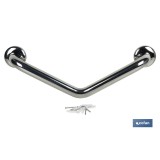 BARRA DE APOYO CON ANGULO DE 135º DE ACERO INOXIDABLE 304 (50 x 3.2 CM)