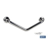 BARRA DE APOYO CON ANGULO DE 135º DE ACERO INOXIDABLE 304 (50 x 3.2 CM)