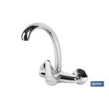 GRIFO DE COCINA/ LAVADERO MONOMANDO PARA PARED CON CAÑO ALTO