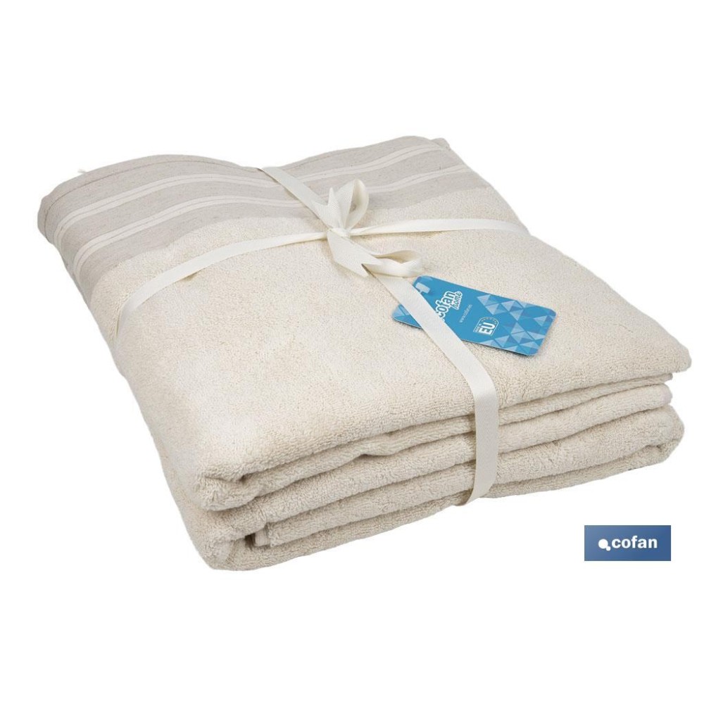JUEGO DE 2  TOALLAS NATURE 600 G/M2  GAMA INSPIRACIÓN 70X140  100X150 CM