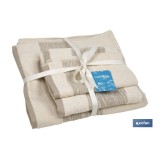 JUEGO DE 3 TOALLAS NATURE 600 G/M2  GAMA ALMA 30X50  50X100  70X140 CM