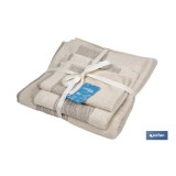 JUEGO DE 3 TOALLAS NATURE 600 G/M2  GAMA ALMA 30X50  50X100  70X140 CM