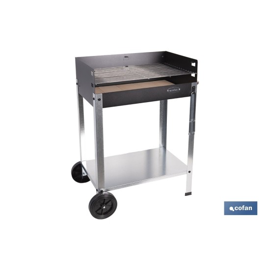 BARBACOA DE CARBÓN CON LADRILLO REFRACTARIO 567 X 360 X 830 MM