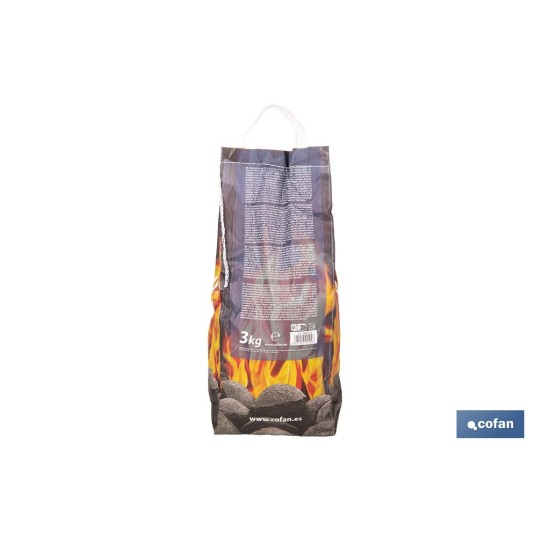 BOLSA BRIQUETAS CARBON VEGETAL 3 KGS
