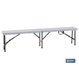 BANCO PLEGABLE RECTANGULAR BLANCO 180x25x43cm