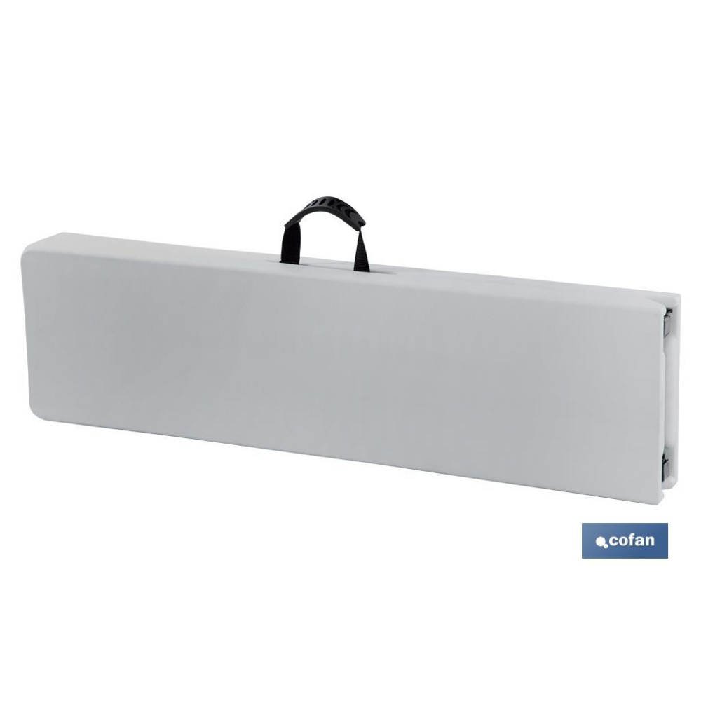 BANCO PLEGABLE RECTANGULAR BLANCO 180x25x43cm
