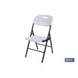 SILLA PLEGABLE BLANCA 46x53x88 cm