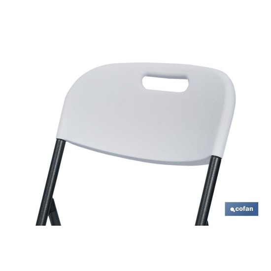 SILLA PLEGABLE BLANCA 46x53x88 cm