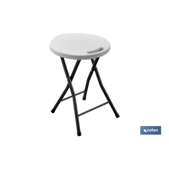 TABURETE PLEGABLE BLANCO 33x30x46cm