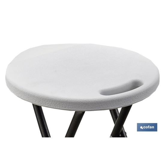 TABURETE PLEGABLE BLANCO 33x30x46cm