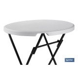 MESA ALTA PLEGABLE BLANCA 80x80x110cm