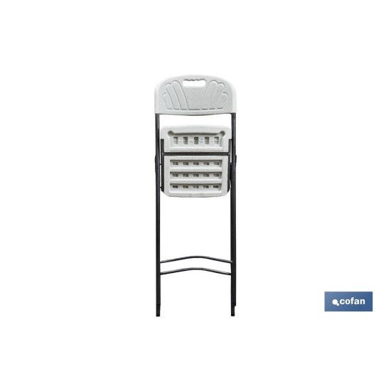 SILLA ALTA PLEGABLE BLANCA ALTURA ASIENTO 74cm