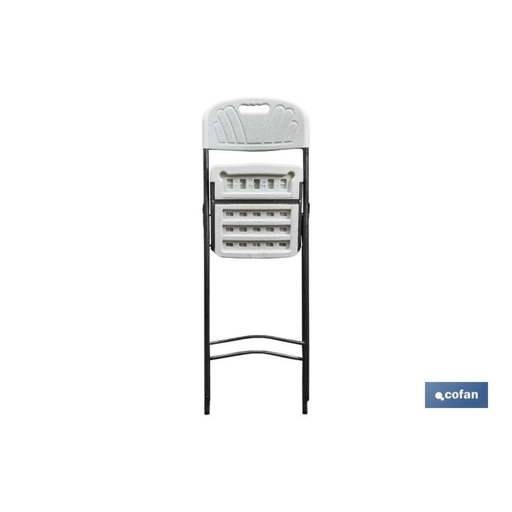 SILLA ALTA PLEGABLE BLANCA ALTURA ASIENTO 74cm