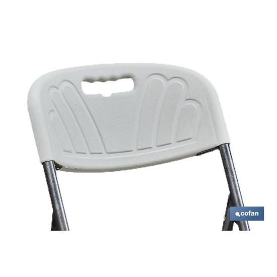 SILLA ALTA PLEGABLE BLANCA ALTURA ASIENTO 74cm