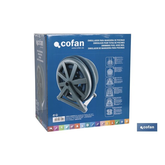 ENROLLADOR MANGUERA EVA 13 M X 38 MM PARA PISCINAS 480 X 320 X 520 MM