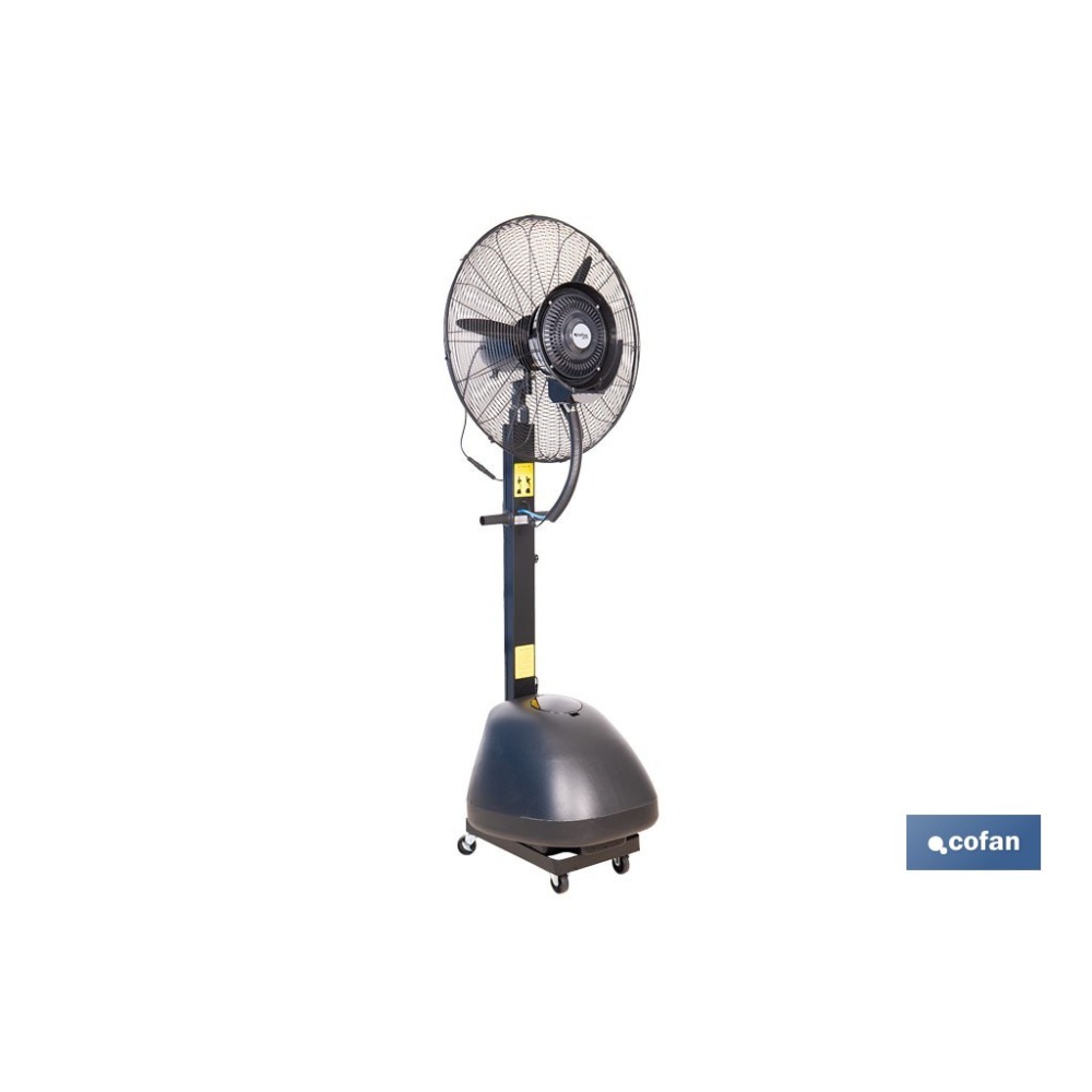 VENTILADOR INDUSTRIAL DE PIE CON NEBULIZACIÓN Y 3 VELOCIDADES Ø65 CM 260 W