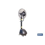 VENTILADOR INDUSTRIAL DE PIE CON NEBULIZACIÓN Y 3 VELOCIDADES Ø65 CM 260 W