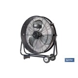 VENTILADOR INDUSTRIAL DE SUELO CON 2 VELOCIDADES Ø90 CM 300 W