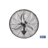 VENTILADOR INDUSTRIAL DE PARED OSCILANTE CON 3 VELOCIDADES Ø65 CM 200 W
