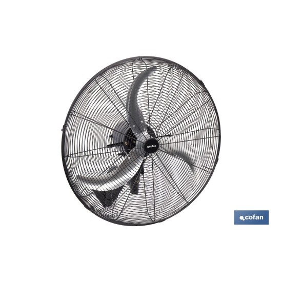VENTILADOR INDUSTRIAL DE PARED OSCILANTE CON 3 VELOCIDADES Ø65 CM 200 W