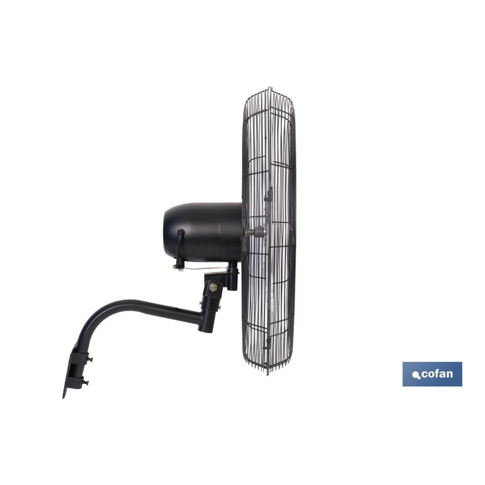 VENTILADOR INDUSTRIAL DE PARED OSCILANTE CON 3 VELOCIDADES Ø65 CM 200 W