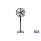 VENTILADOR DE PIE OSCILANTE GRIS PLOMO OSCILANTE CON 3 VELOCIDADES Y TEMPORIZADOR Ø45 CM 70 W