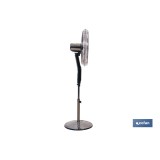 VENTILADOR DE PIE OSCILANTE GRIS PLOMO OSCILANTE CON 3 VELOCIDADES Y TEMPORIZADOR Ø45 CM 70 W