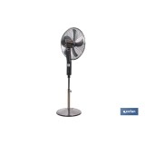 VENTILADOR DE PIE OSCILANTE GRIS PLOMO OSCILANTE CON 3 VELOCIDADES Y TEMPORIZADOR Ø45 CM 70 W