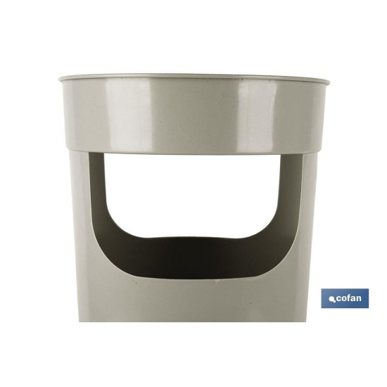 PARAGÜERO DE POLIPROPILENO DE COLOR GRIS CLARO 27 X 20,6 X 45 CM venta unitaria