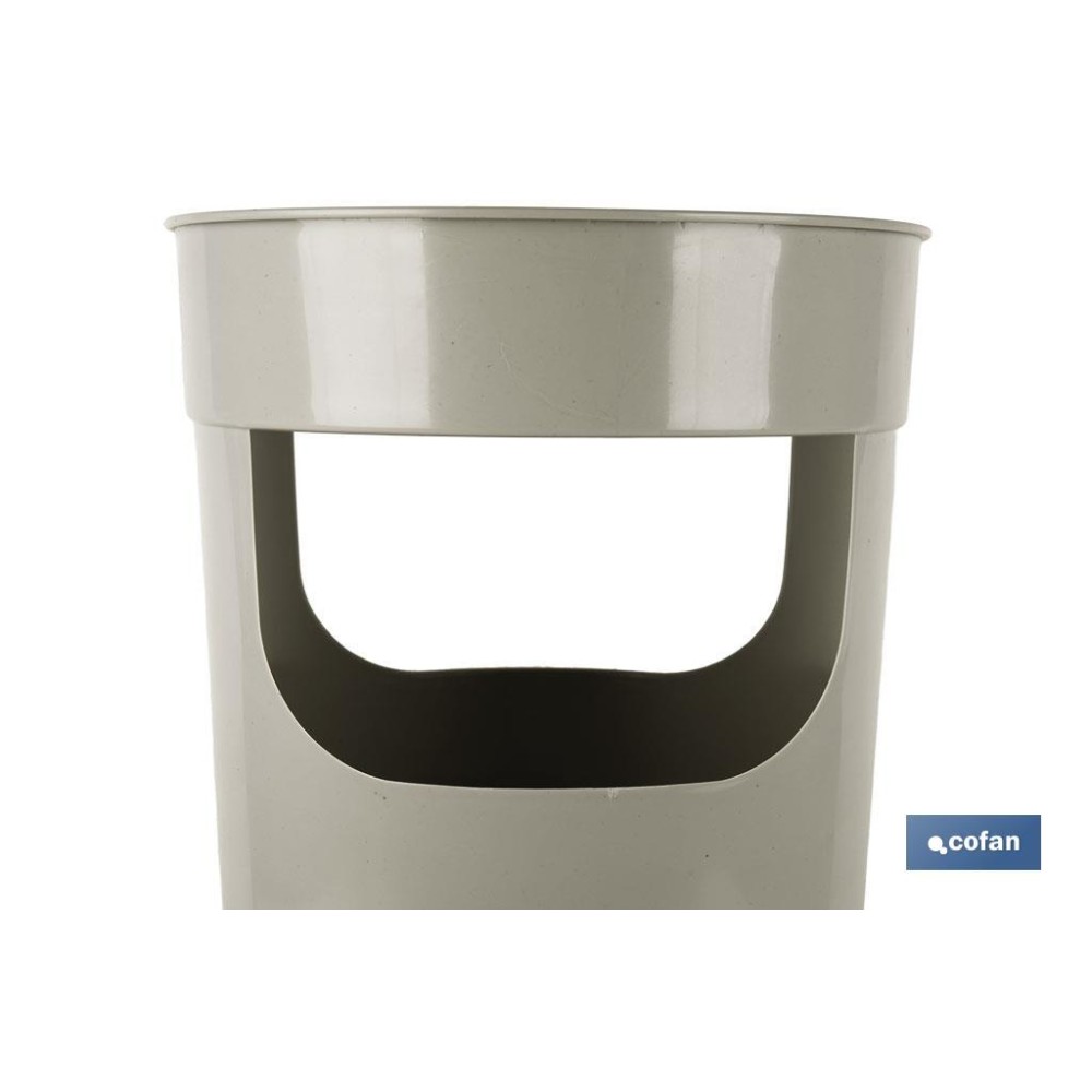 PARAGÜERO DE POLIPROPILENO DE COLOR GRIS CLARO 27 X 20,6 X 45 CM venta unitaria