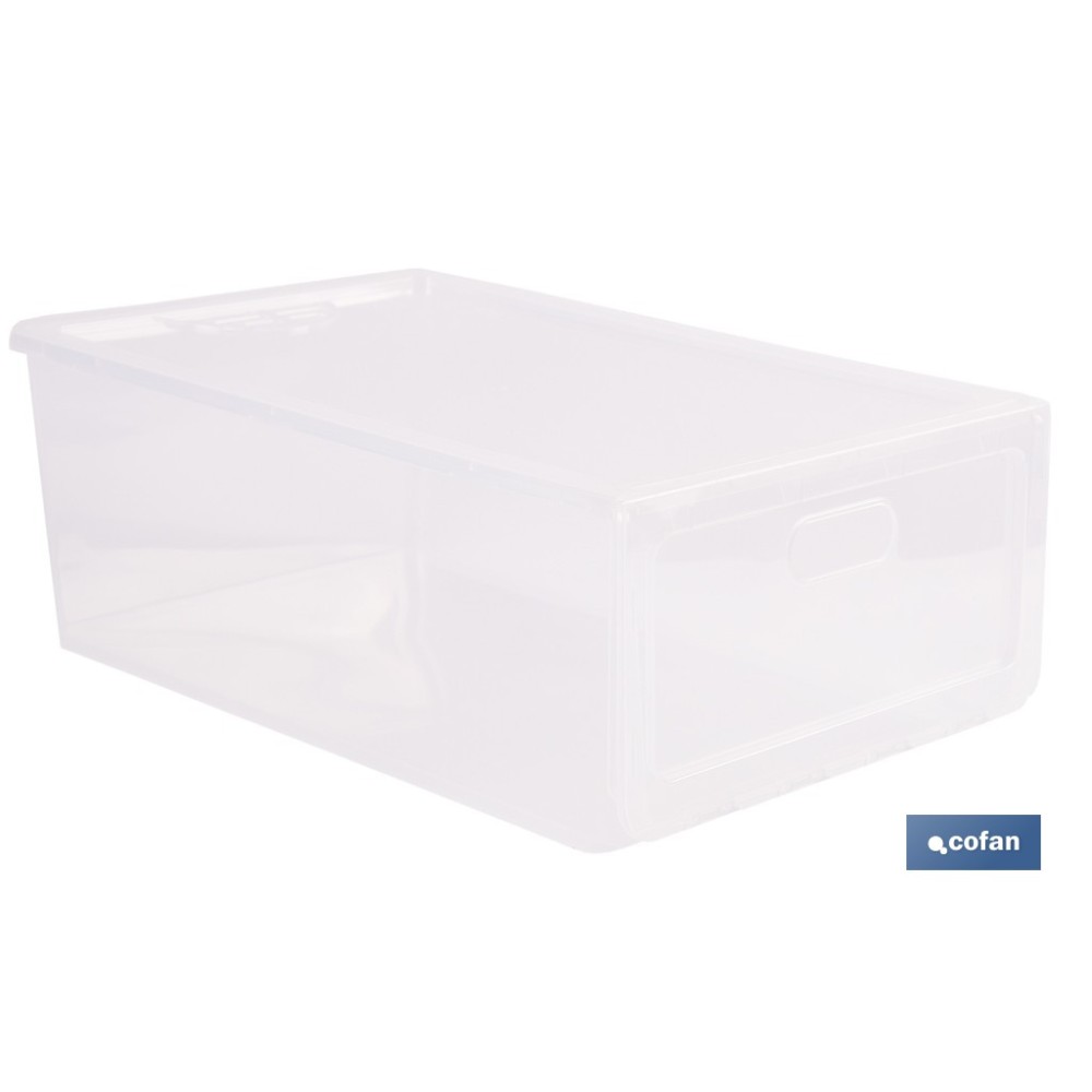 ZAPATERO APILABLE TRANSPARENTE 35,5 X 24,5 X 13,5 CM