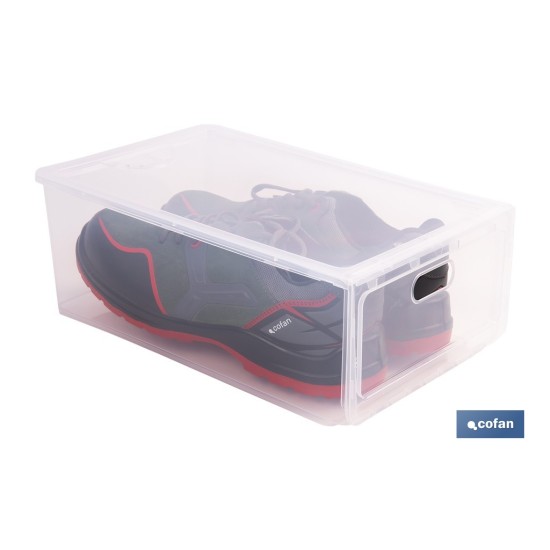 ZAPATERO APILABLE TRANSPARENTE 35,5 X 24,5 X 13,5 CM