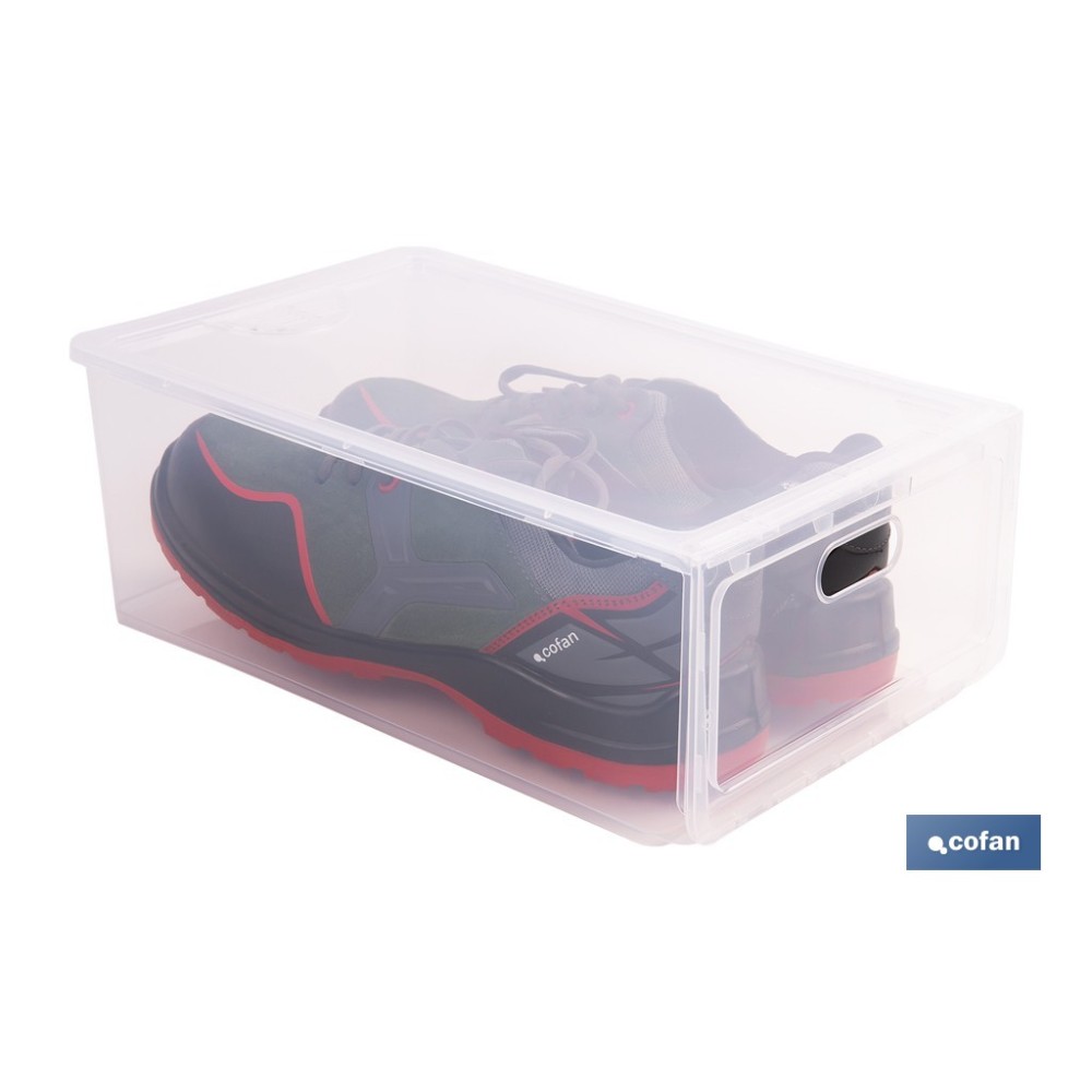 ZAPATERO APILABLE TRANSPARENTE 35,5 X 24,5 X 13,5 CM