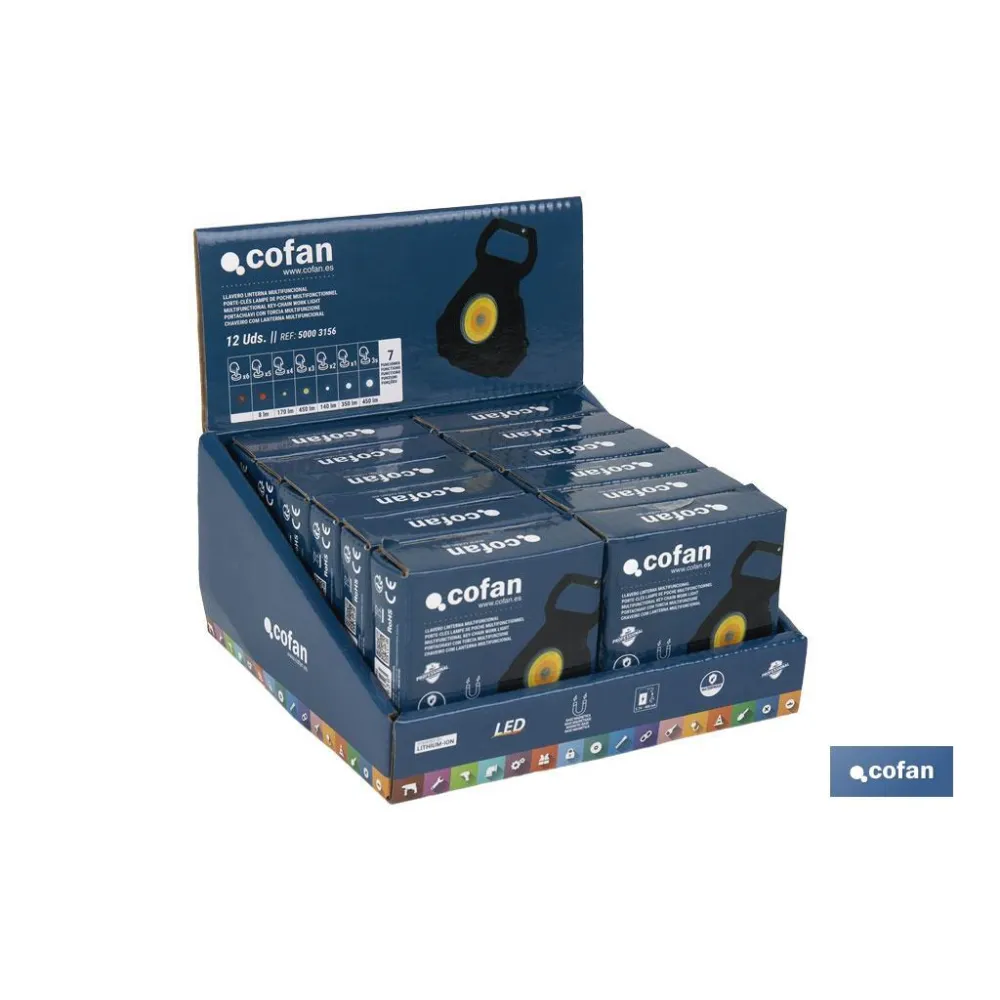 EXPOSITOR LLAVERO LINTERNA 12 UDS