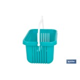 CESTA PARA PINZAS AZUL TURQUESA 27 X 21 X 14 CM