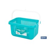 CESTA PARA PINZAS AZUL TURQUESA 27 X 21 X 14 CM