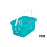CESTA PARA PINZAS AZUL TURQUESA 27 X 21 X 14 CM