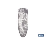FUNDA ACOLCHADA PARA TABLA DE PLANCHAR 135 X 53 CM RAMAS GRIS BITONAL