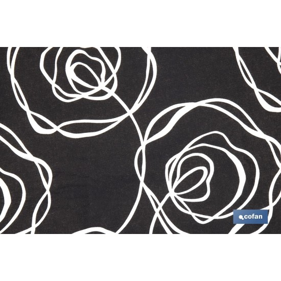 FUNDA ACOLCHADA PARA TABLA DE PLANCHAR 135 X 53 CM ROSAS NEGRAS