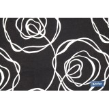FUNDA ACOLCHADA PARA TABLA DE PLANCHAR 135 X 53 CM ROSAS NEGRAS