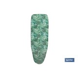 FUNDA ACOLCHADA PARA TABLA DE PLANCHAR 135 x 53 CM RAMAS VERDES