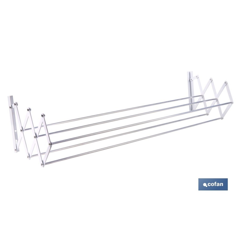 TENDEDERO EXTENSIBLE PARA PARED EN ALUMINIO LACADO 100 CM