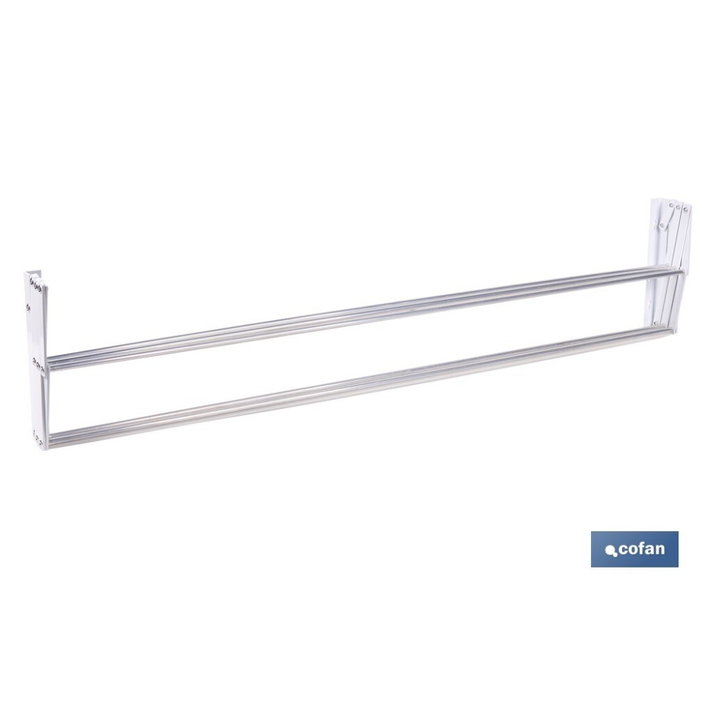 TENDEDERO EXTENSIBLE PARA PARED EN ALUMINIO LACADO 100 CM