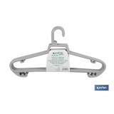 PACK DE 6 PERCHAS GRIS CLARO 38 X 18 CM