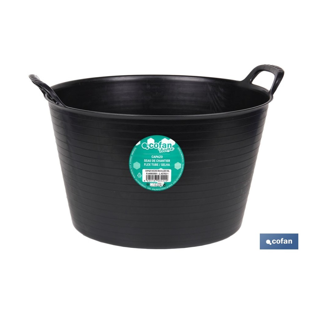 CAPAZO NEGRO RECICLADO 56 L 59,5 X 52,5 X 37 CM