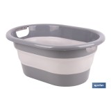 BARREÑO PLEGABLE GRIS/BLANCO 18 L