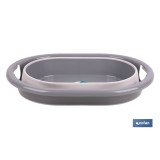 BARREÑO PLEGABLE GRIS/BLANCO 18 L