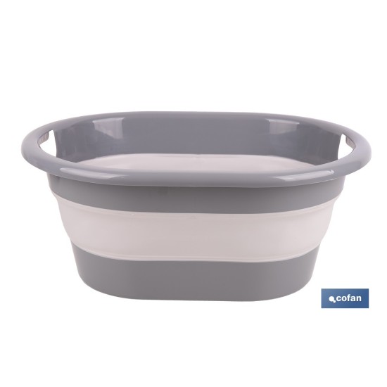 BARREÑO PLEGABLE GRIS/BLANCO 18 L